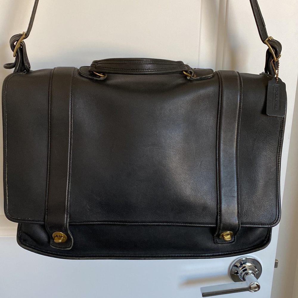 Vintage Coach Leather Messenger Bag - Picture 2 of 9